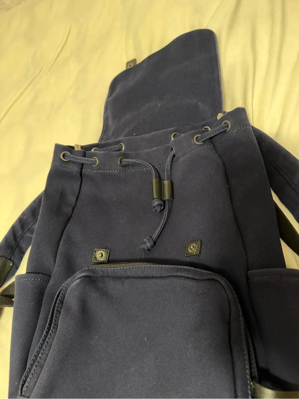 Everlane Navy Canvas Backpack with Snaps